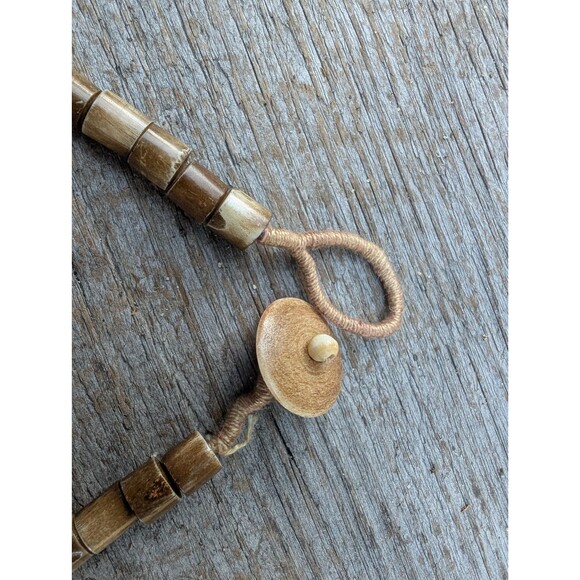 Vintage Brass Tribal Necklace: Beaded Ethnic Necklace - Picture 9 of 11